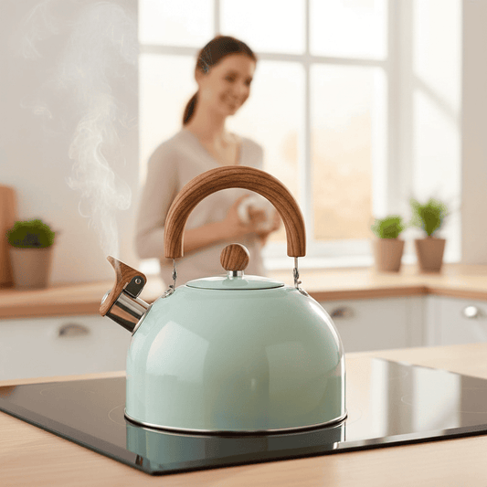 Stainless Steel Whistling Tea Kettle - 3 Quart Stovetop Teapot