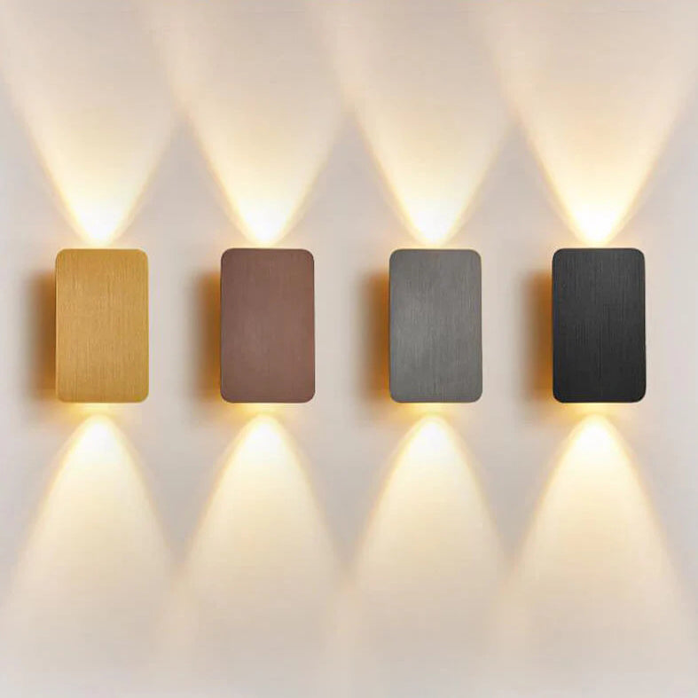 Nordic LED Wall Sconce – Modern Rectangular Glass Wall Light (2-Light)
