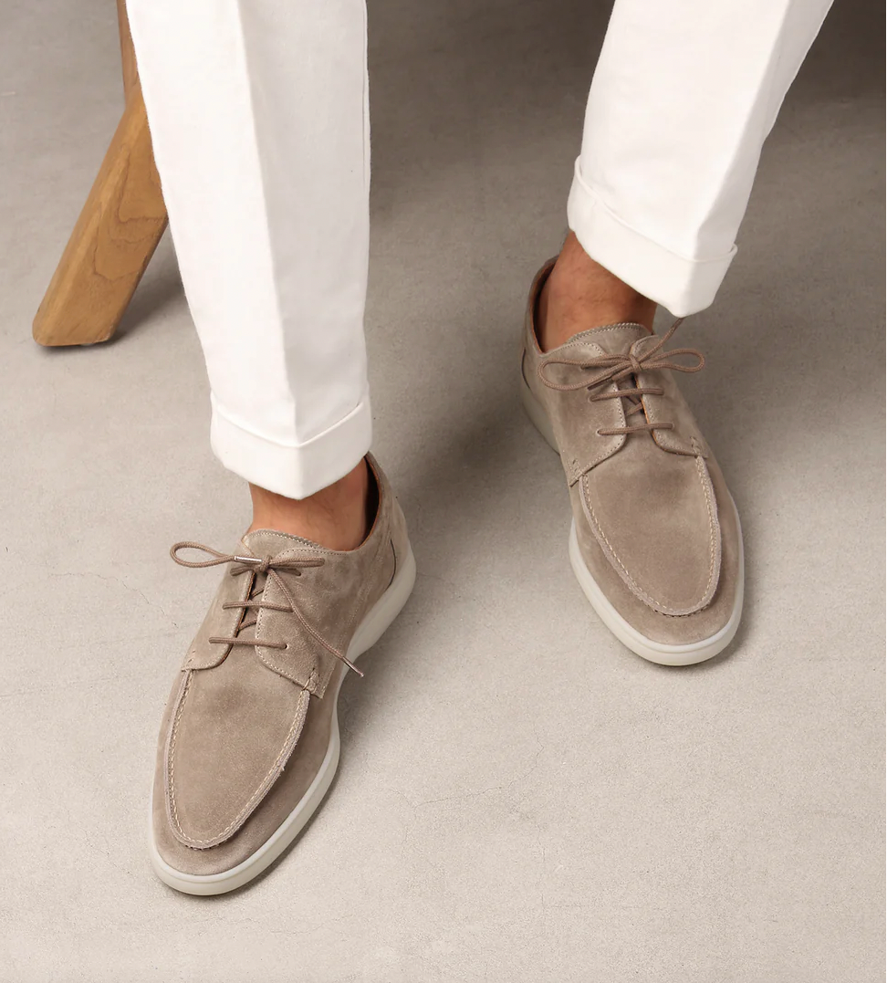 Men’s Suede Lace-Up Shoes – Casual Smart Everyday Style