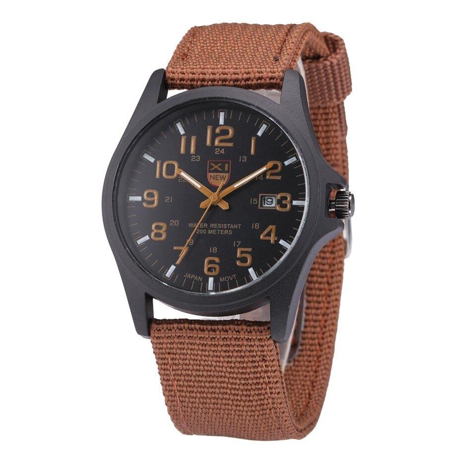 Tactical-Style Wristwatch - Luminous Hands, Stopwatch & Date
