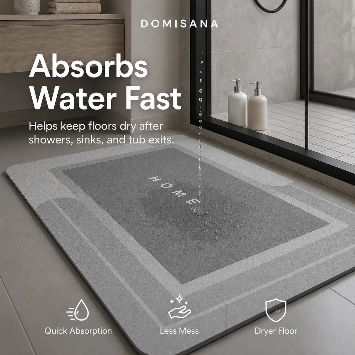Super Absorbent Non-Slip Bath Mat