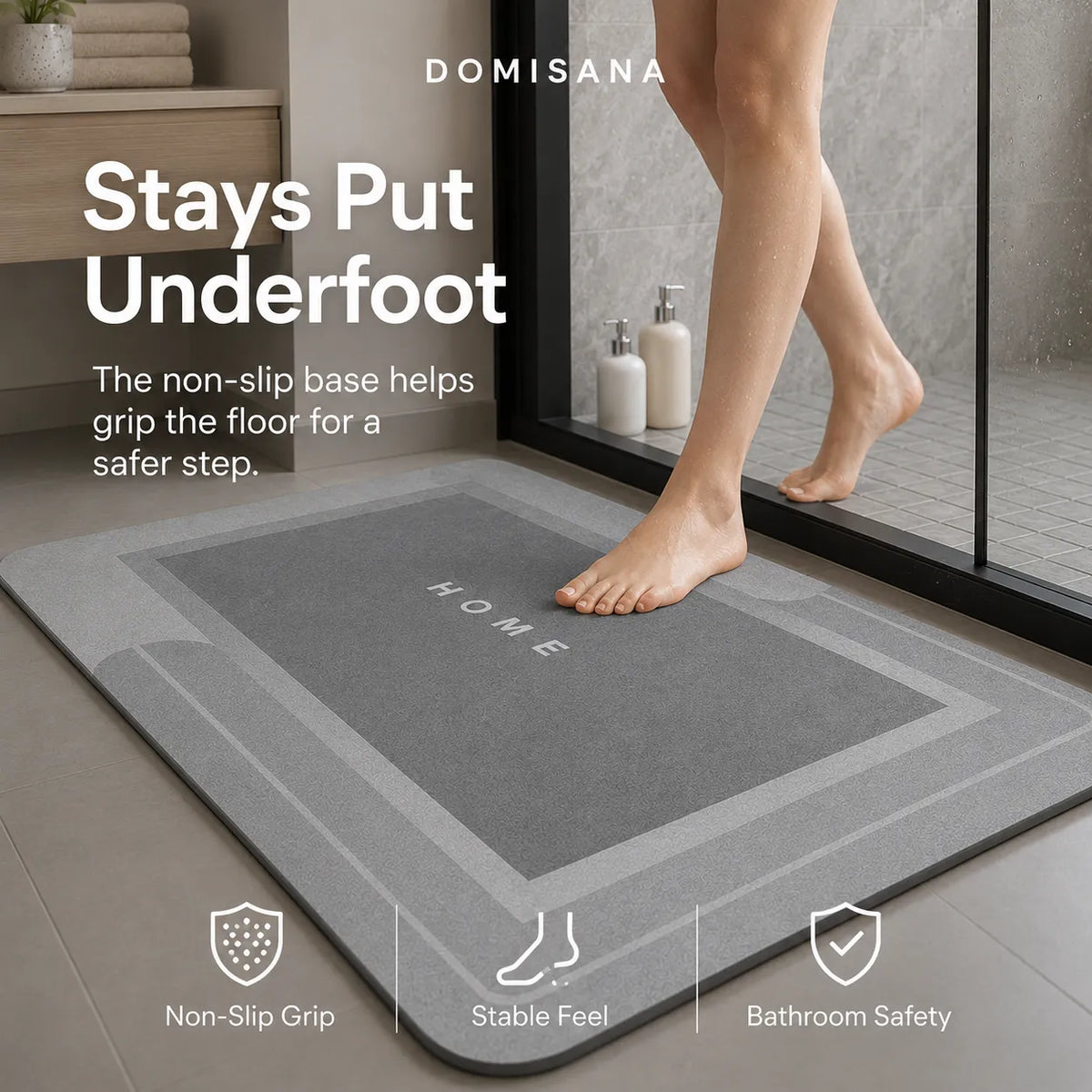 Super Absorbent Non-Slip Bath Mat