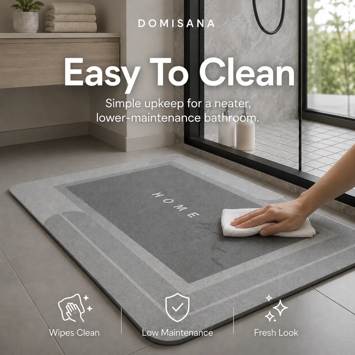 Super Absorbent Non-Slip Bath Mat