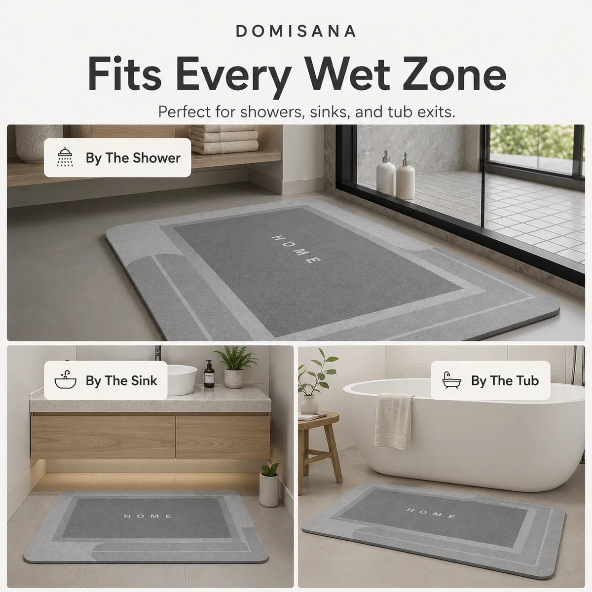 Super Absorbent Non-Slip Bath Mat