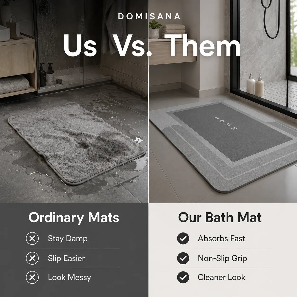 Super Absorbent Non-Slip Bath Mat