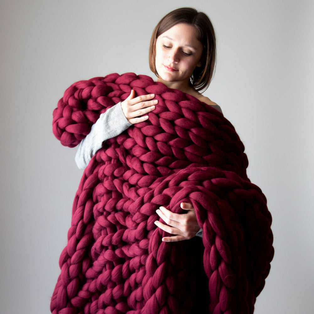 Handwoven Wool & Cashmere Throw Blanket
