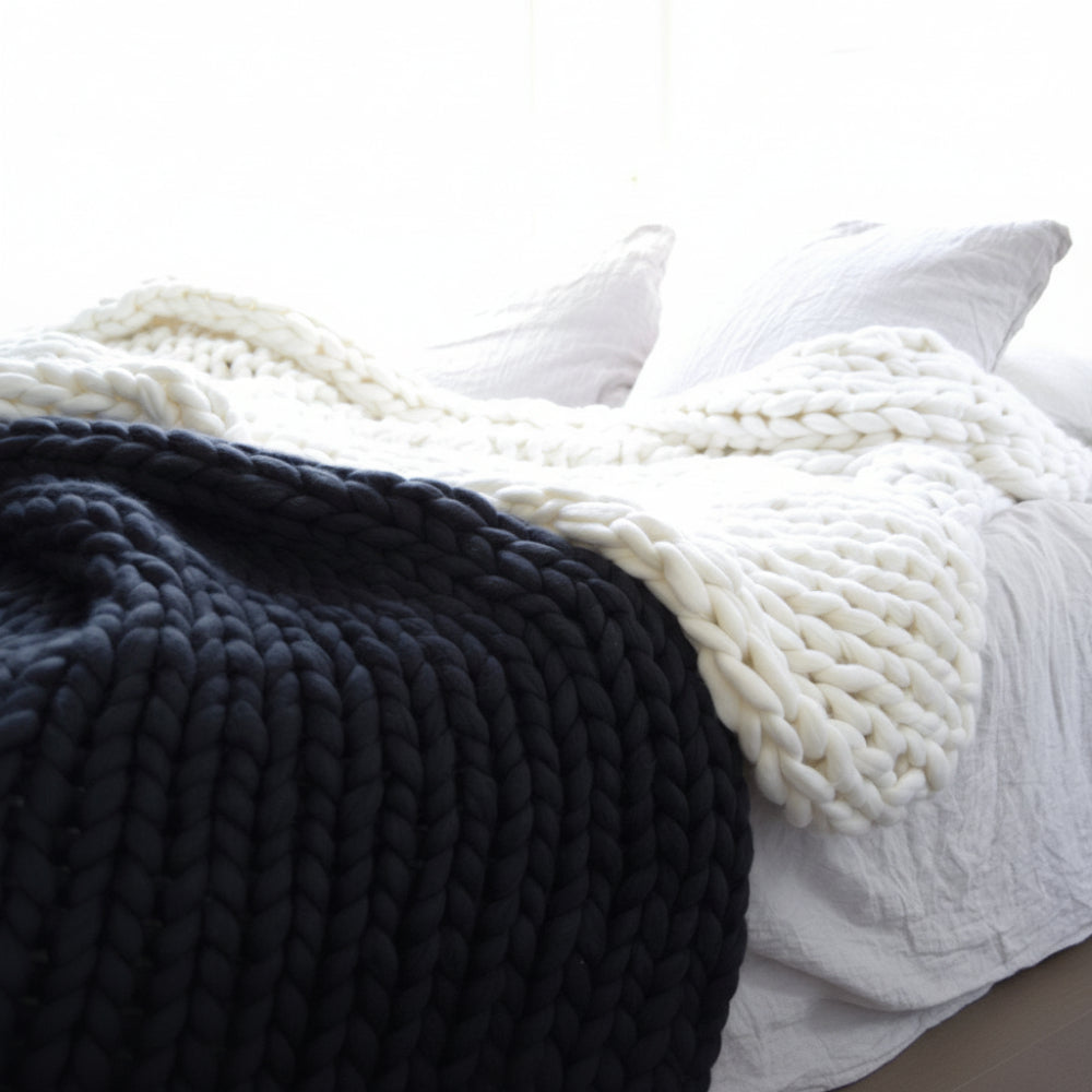 Handwoven Wool & Cashmere Throw Blanket