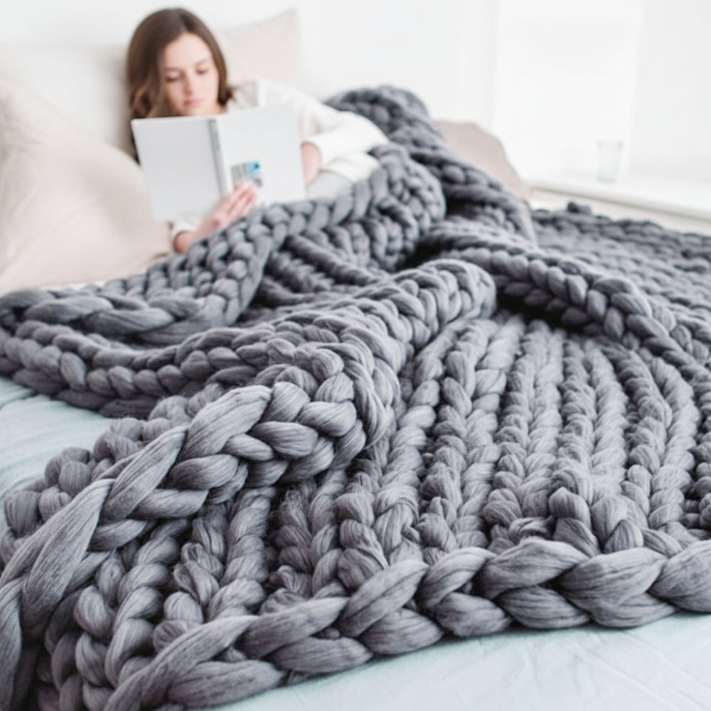 Handwoven Wool & Cashmere Throw Blanket