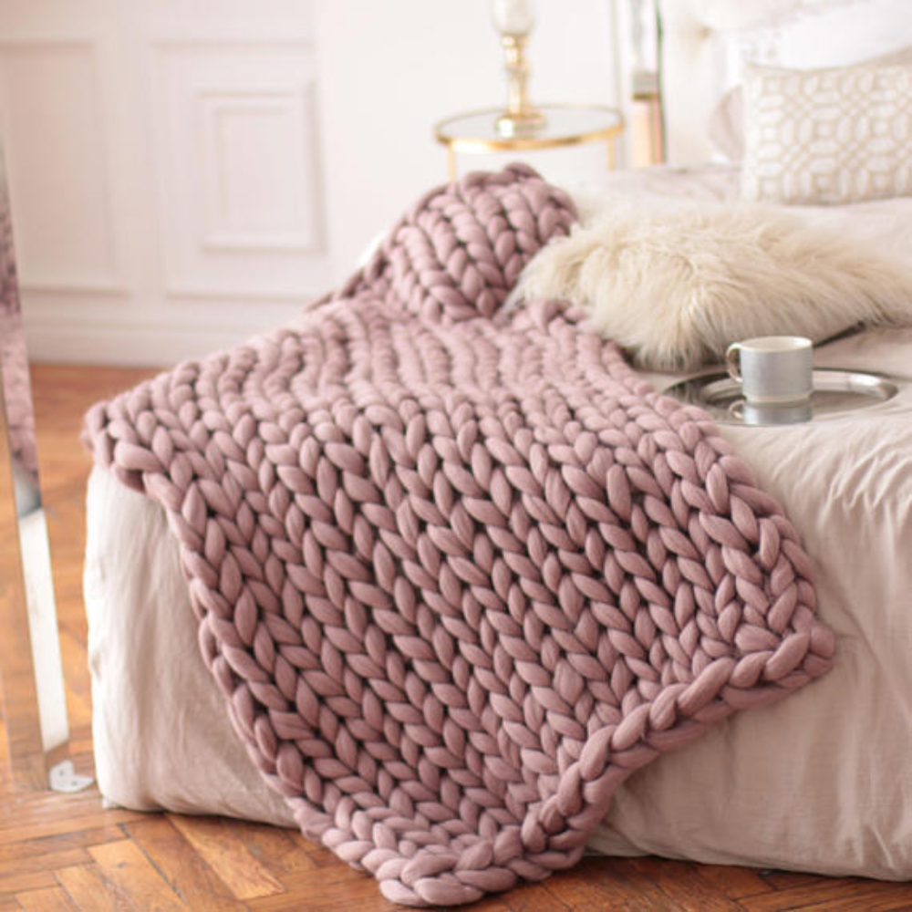 Handwoven Wool & Cashmere Throw Blanket