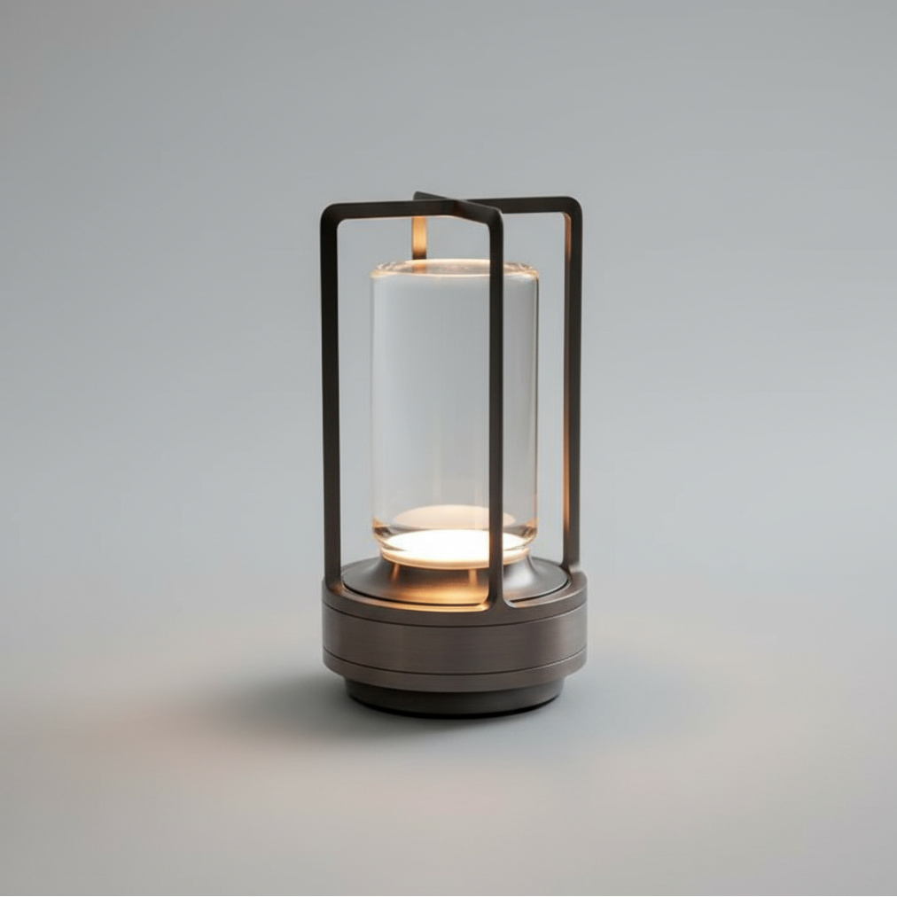 Wireless LED Table Lamp – Modern Cylinder Touch Lamp with 3 Light Modes