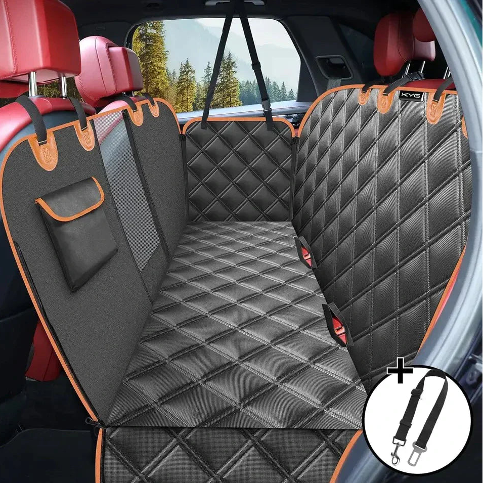 Dog Car Seat Cover – Waterproof Pet Protector with Safety Leash