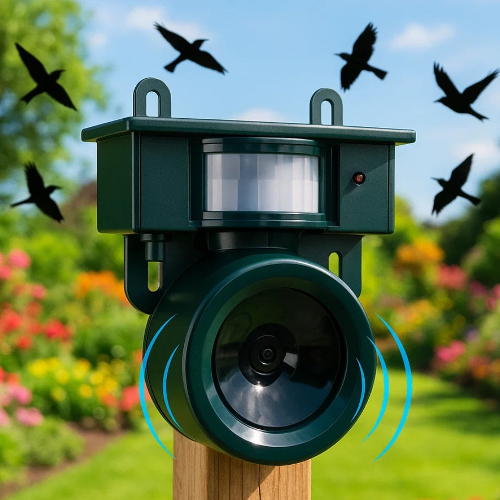 Solar Bird Repeller PIR Motion Sensor - Waterproof Pigeon Deterrent