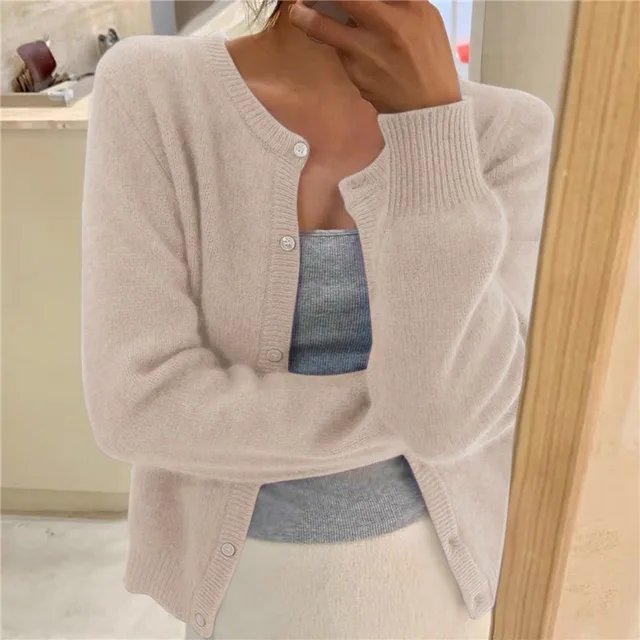 Women’s Soft Cropped Button Cardigan