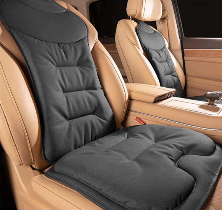 Car Seat Cushion with Integrated Lumbar Support