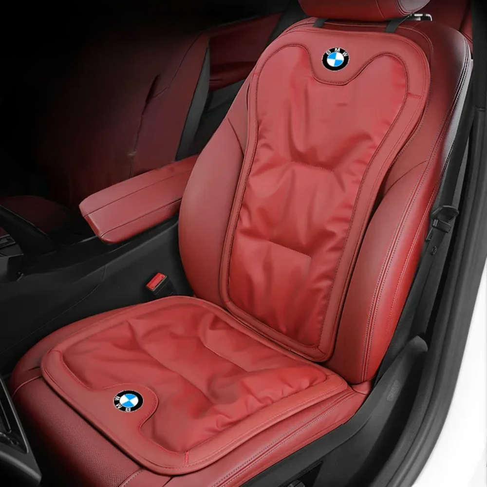 Car Seat Cushion with Integrated Lumbar Support