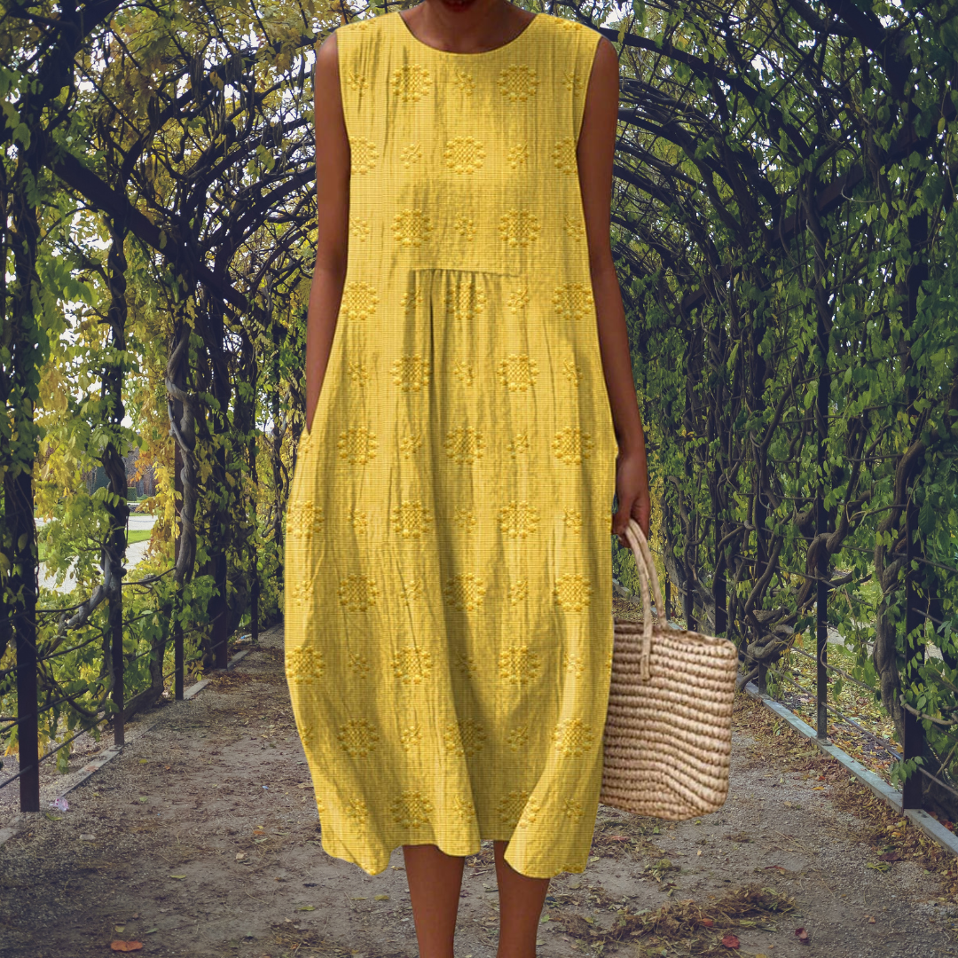 Women’s Textured Cotton Midi Dress