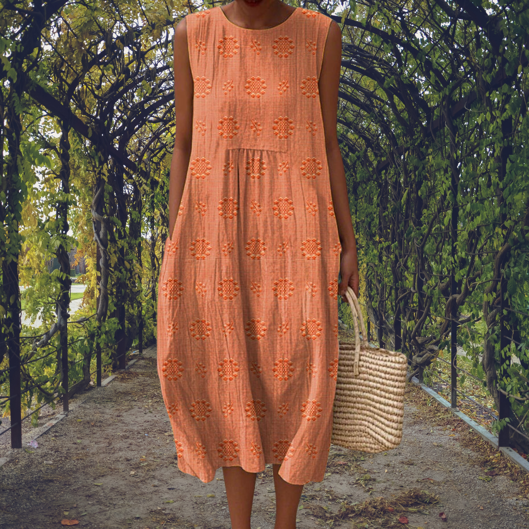 Women’s Textured Cotton Midi Dress