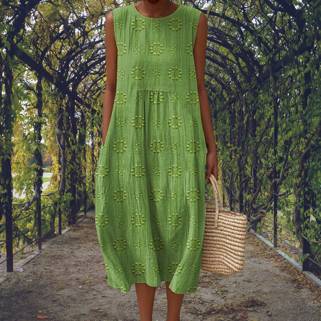 Women’s Textured Cotton Midi Dress
