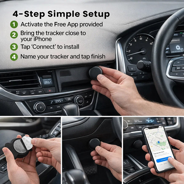 24/7 GPS Vehicle Tracker No Monthly Fee iOS Android Security Cam