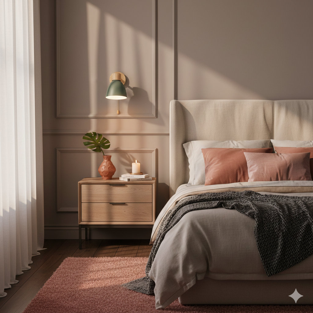 Wooden Cone Wall Sconce – Modern Minimalist LED Wall Light