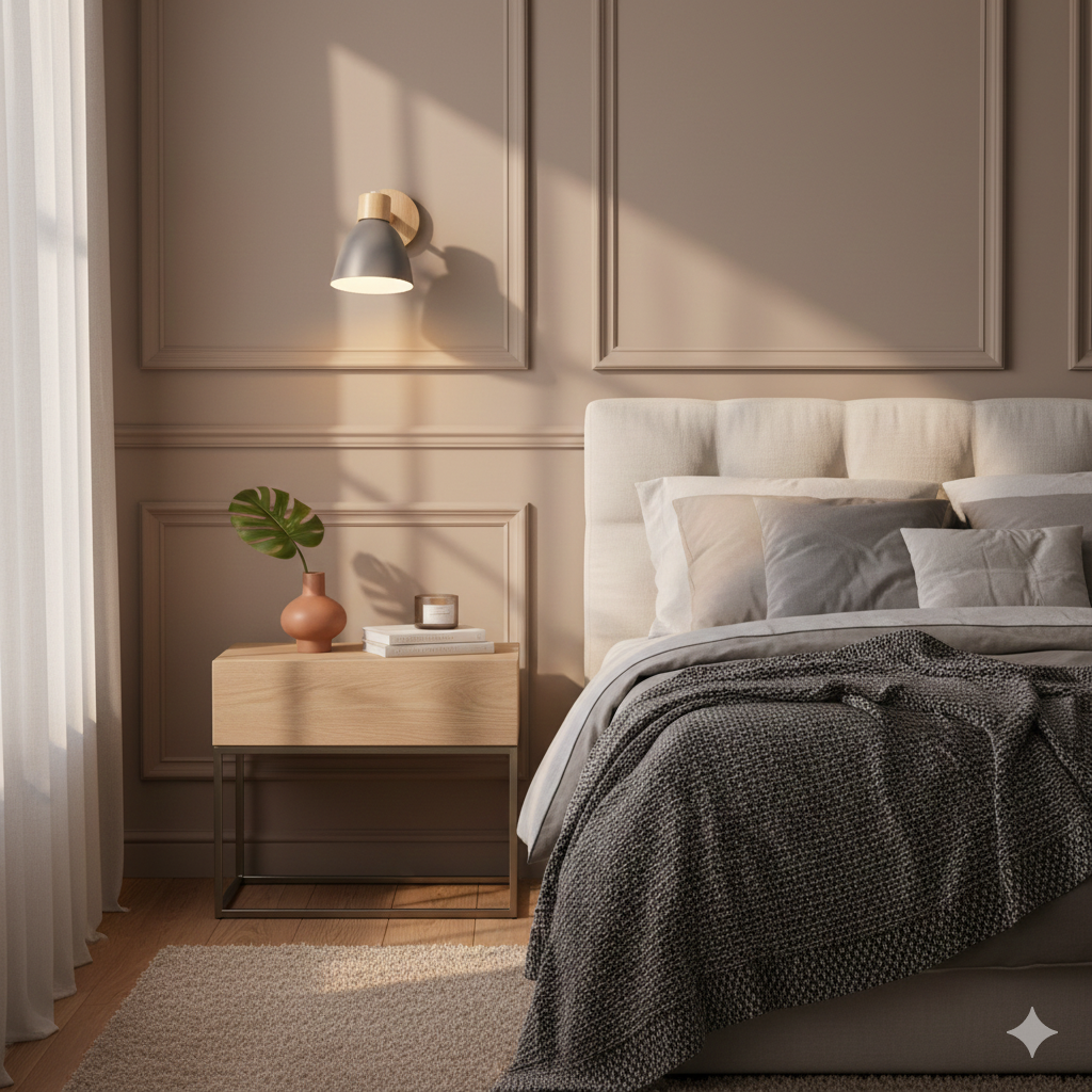 Wooden Cone Wall Sconce – Modern Minimalist LED Wall Light