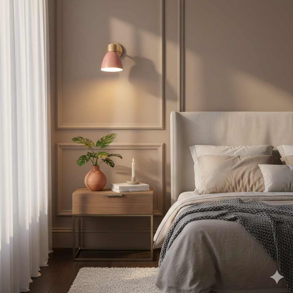 Wooden Cone Wall Sconce – Modern Minimalist LED Wall Light