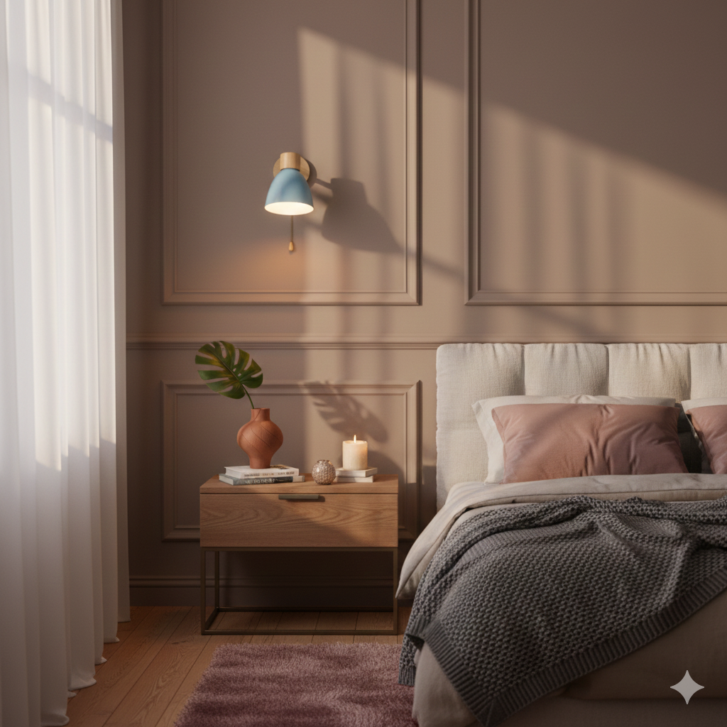Wooden Cone Wall Sconce – Modern Minimalist LED Wall Light