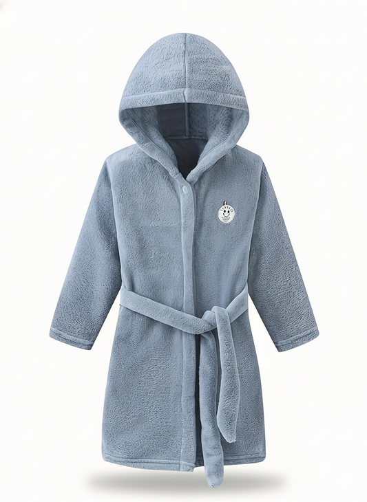 Kids Hooded Fleece Robe – Soft Warm Bathrobe for Boys & Girls