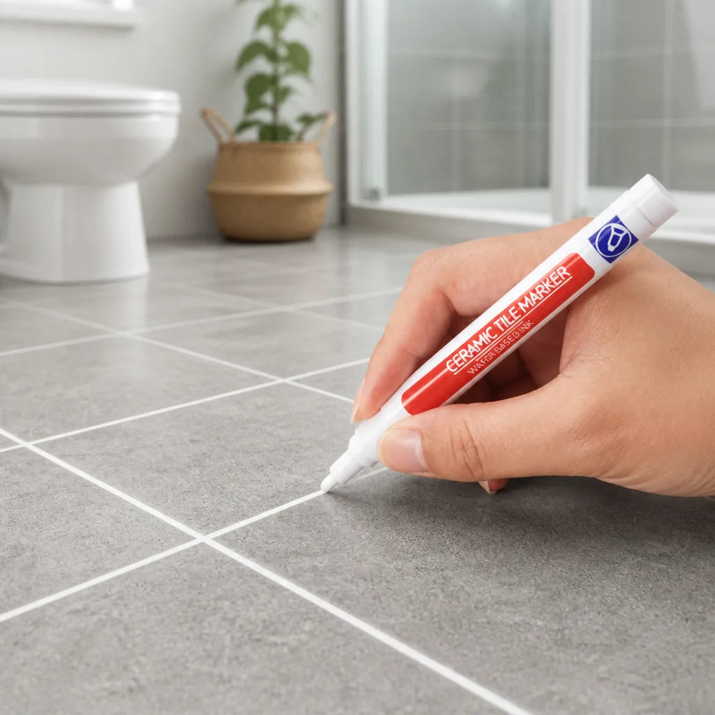 Precision Tip Grout Touch-Up Pen for Tile Lines