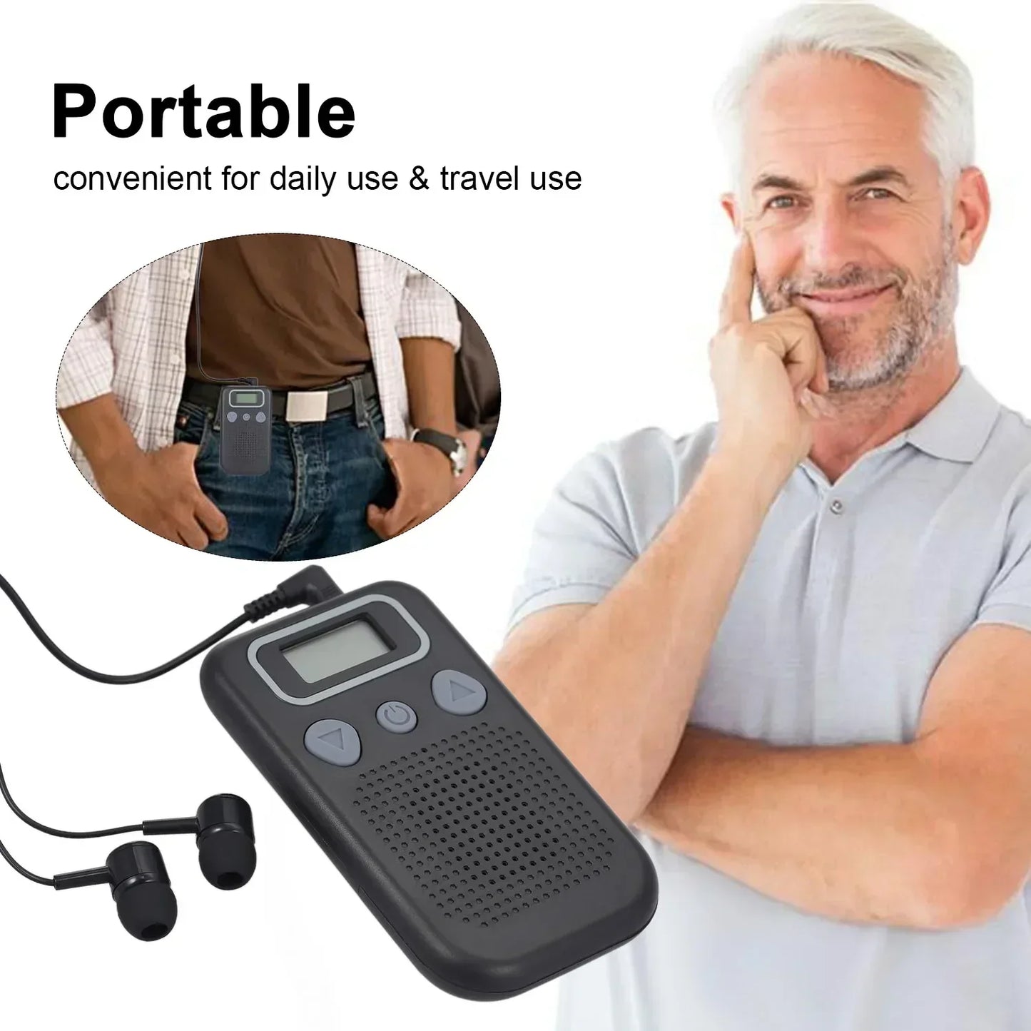 In-Ear Hearing Aid Sound Amplifier - Clip On Audio Enhancer Pack