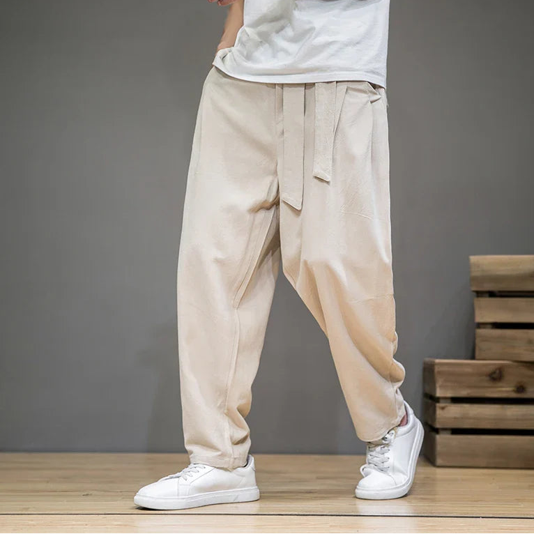 Men’s Linen Pants with Elastic Waist