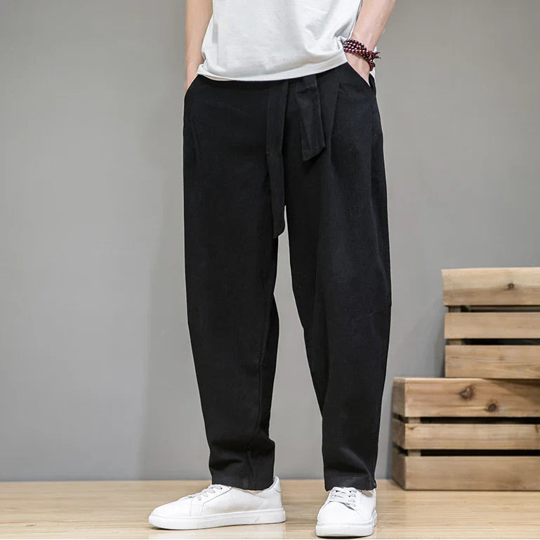 Men’s Linen Pants with Elastic Waist