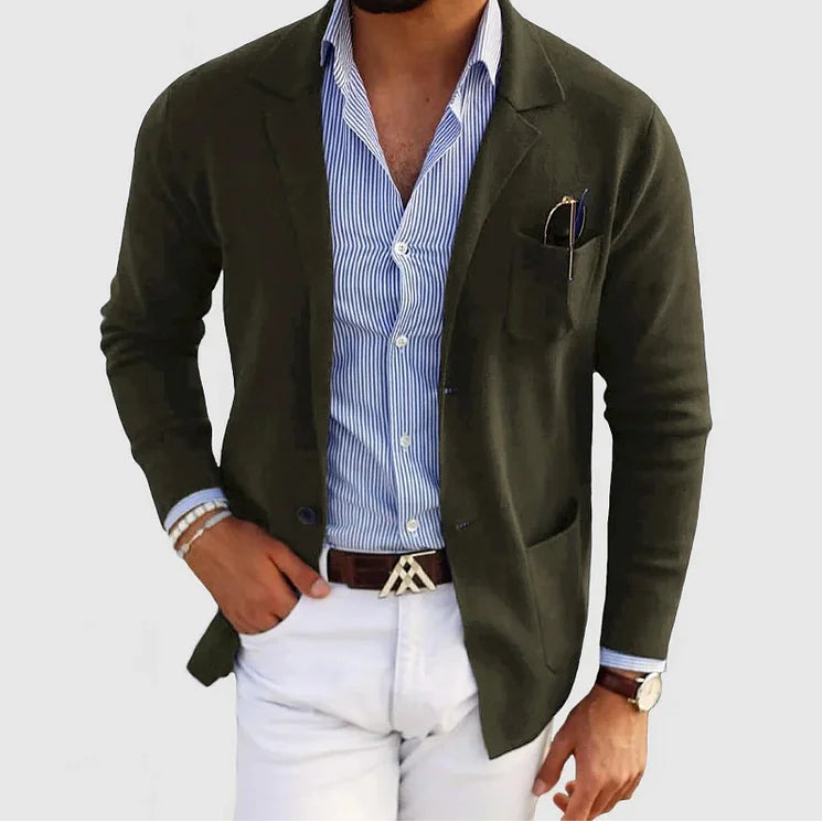 Men’s Knit Blazer – Smart Casual Jacket for Everyday Style