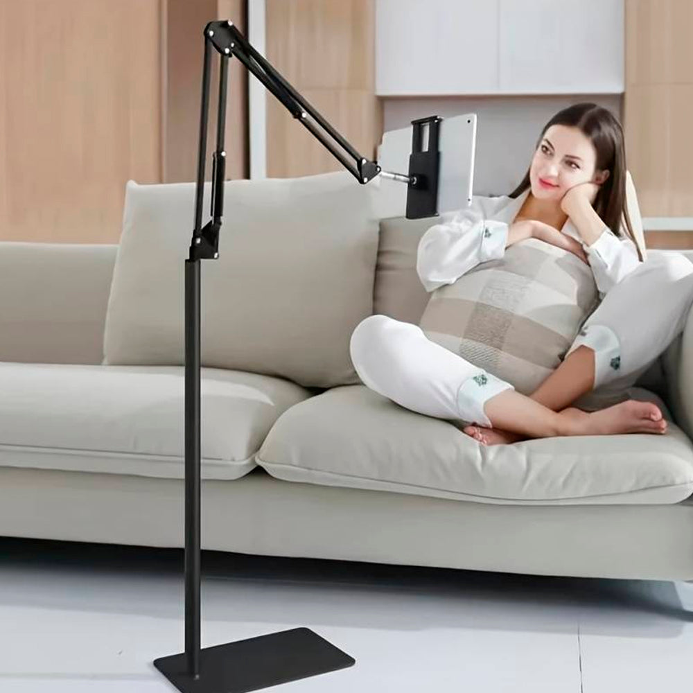 Adjustable Tablet Floor Stand - 360 Rotating Phone Holder 155cm