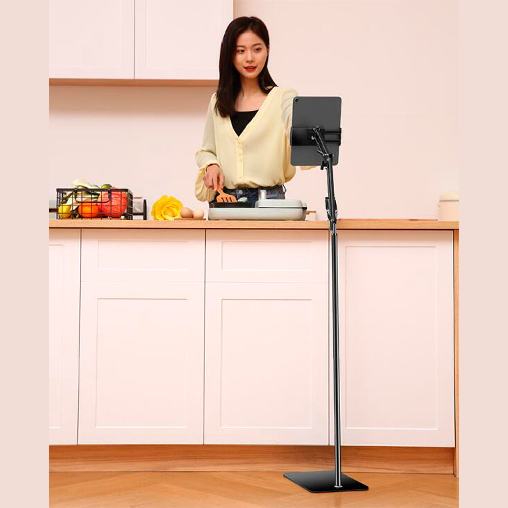 Adjustable Tablet Floor Stand - 360 Rotating Phone Holder 155cm