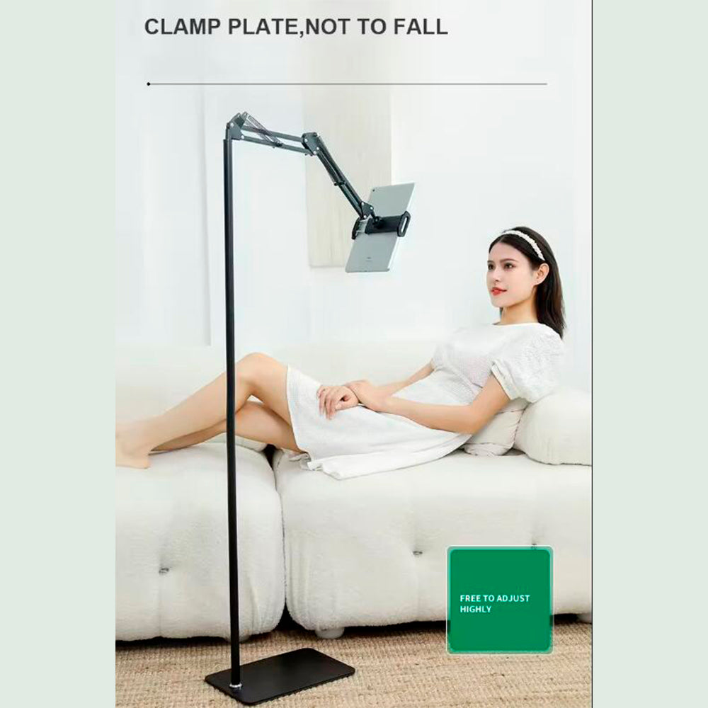 Adjustable Tablet Floor Stand - 360 Rotating Phone Holder 155cm