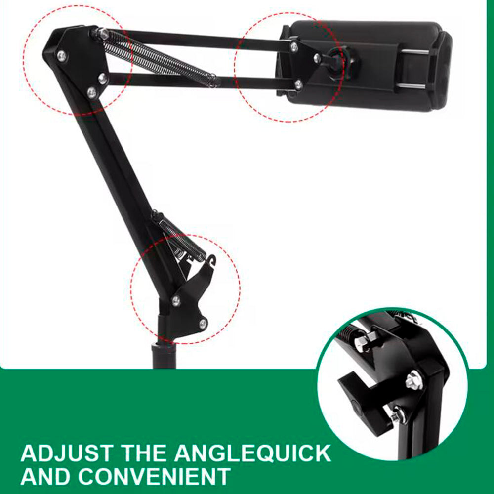 Adjustable Tablet Floor Stand - 360 Rotating Phone Holder 155cm