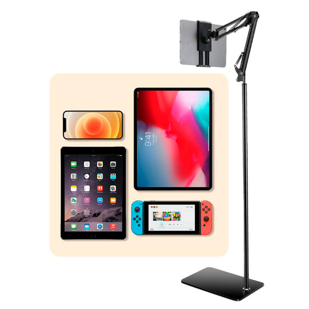 Adjustable Tablet Floor Stand - 360 Rotating Phone Holder 155cm