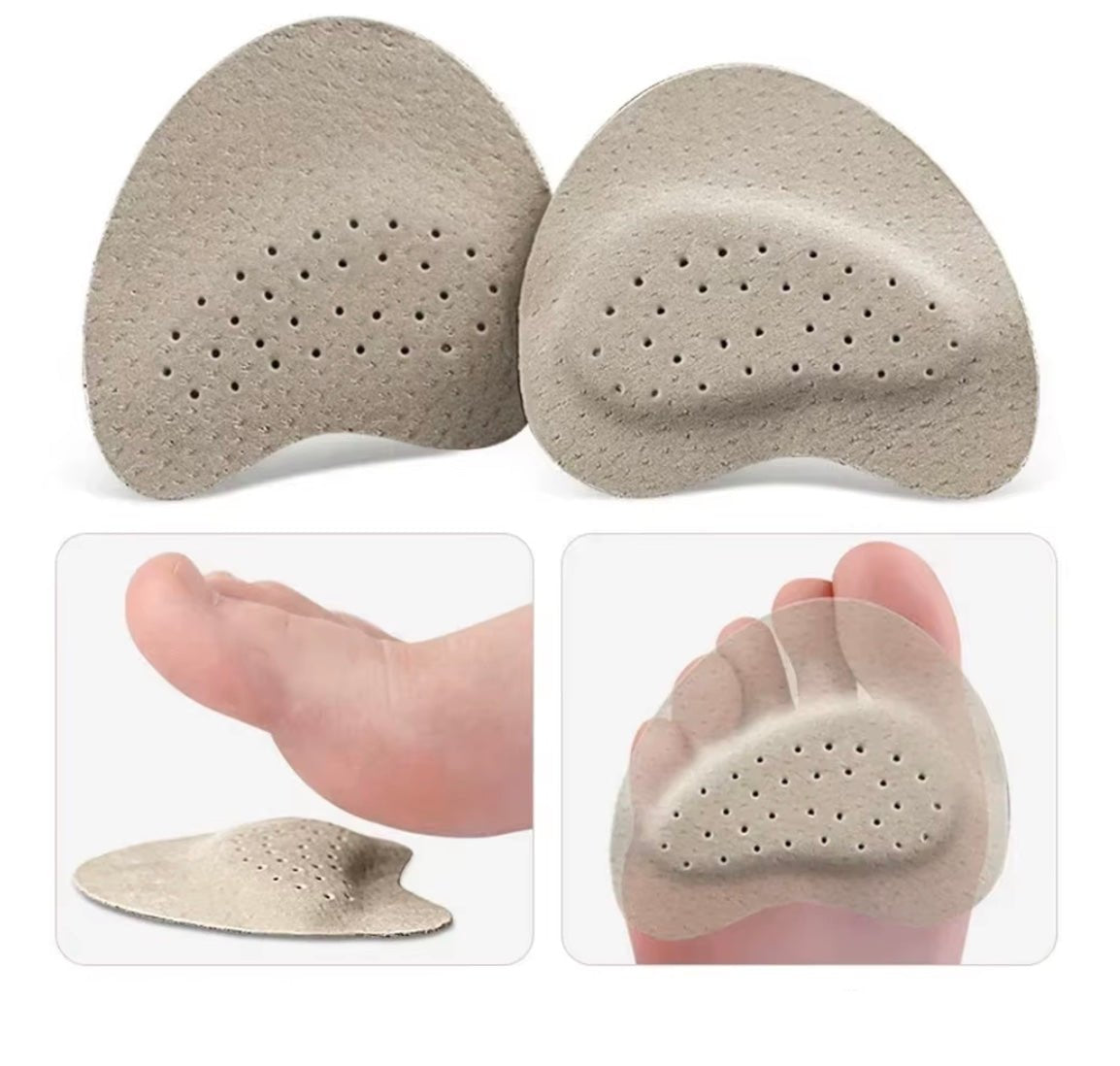 Cushioned Forefoot Pads - Metatarsal Heel Inserts Sandals 2 Pair