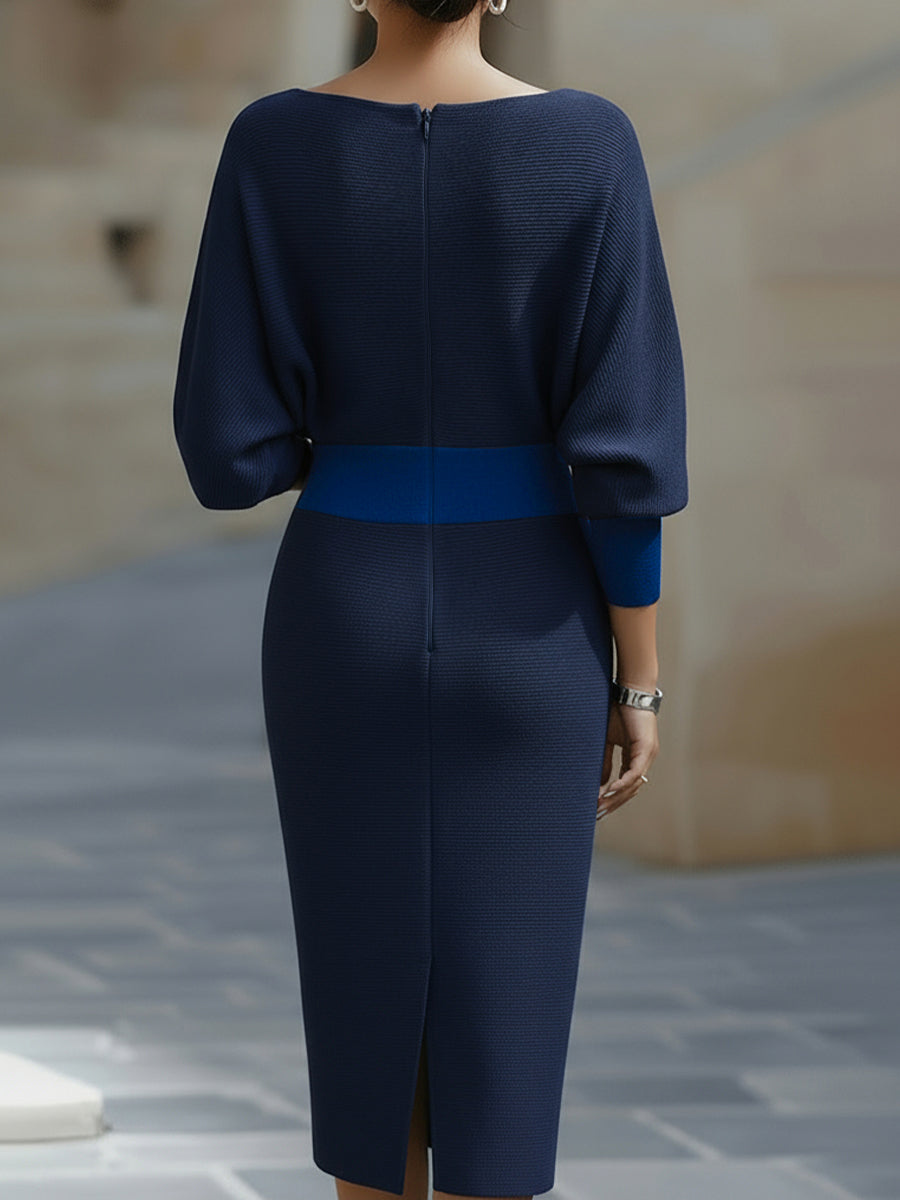 Women’s Satin Cowl Neck Midi Dress