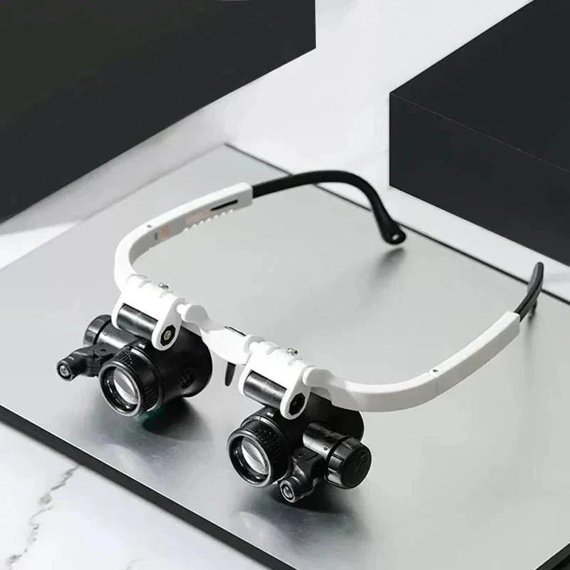 LED Magnifying Glasses Headset - 8x 15x 23x Jeweler Watch Repair