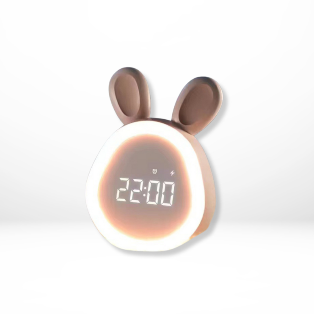 Kids Bunny LED Alarm Clock with Night Light