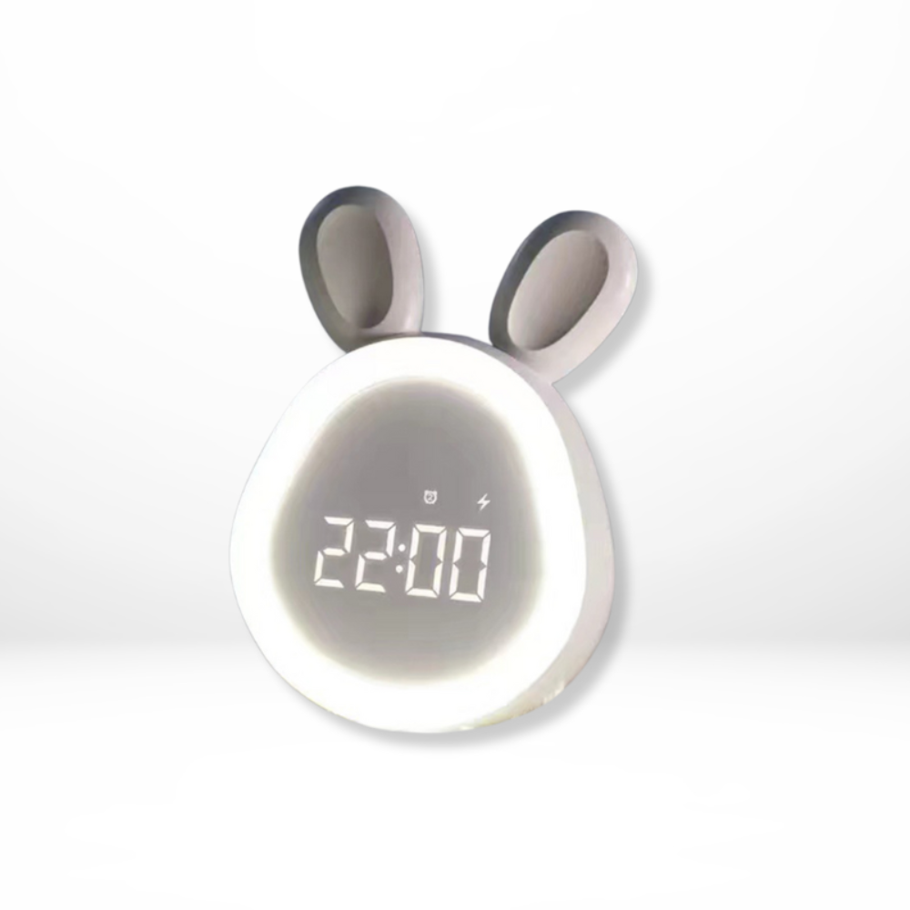 Kids Bunny LED Alarm Clock with Night Light