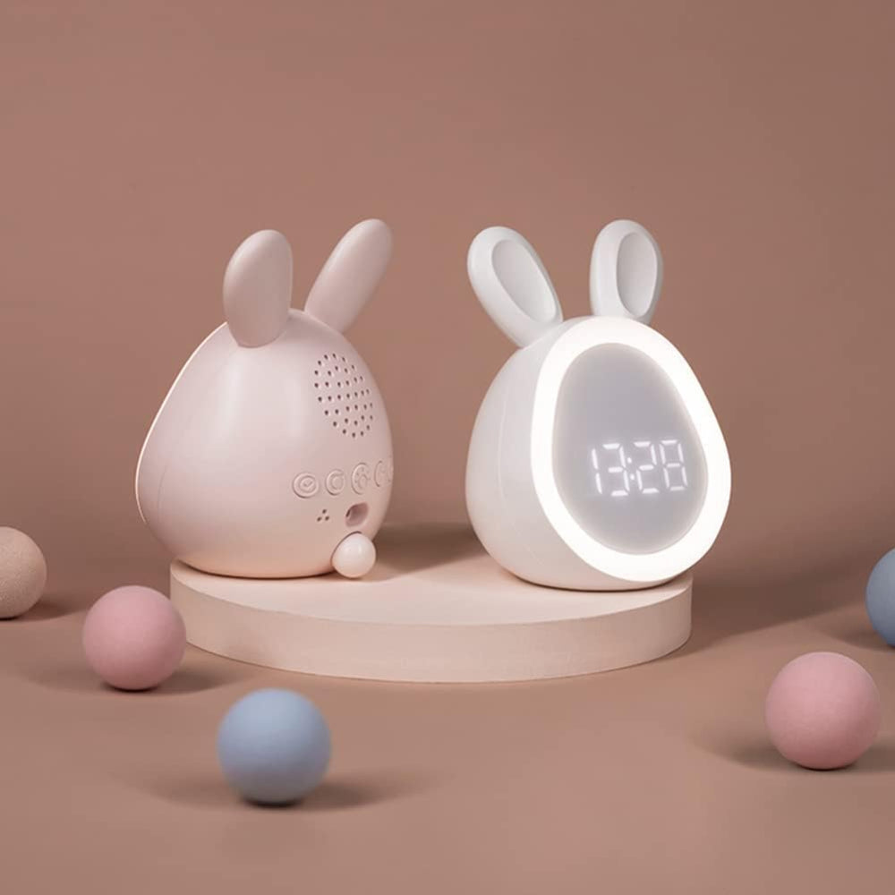 Kids Bunny LED Alarm Clock with Night Light