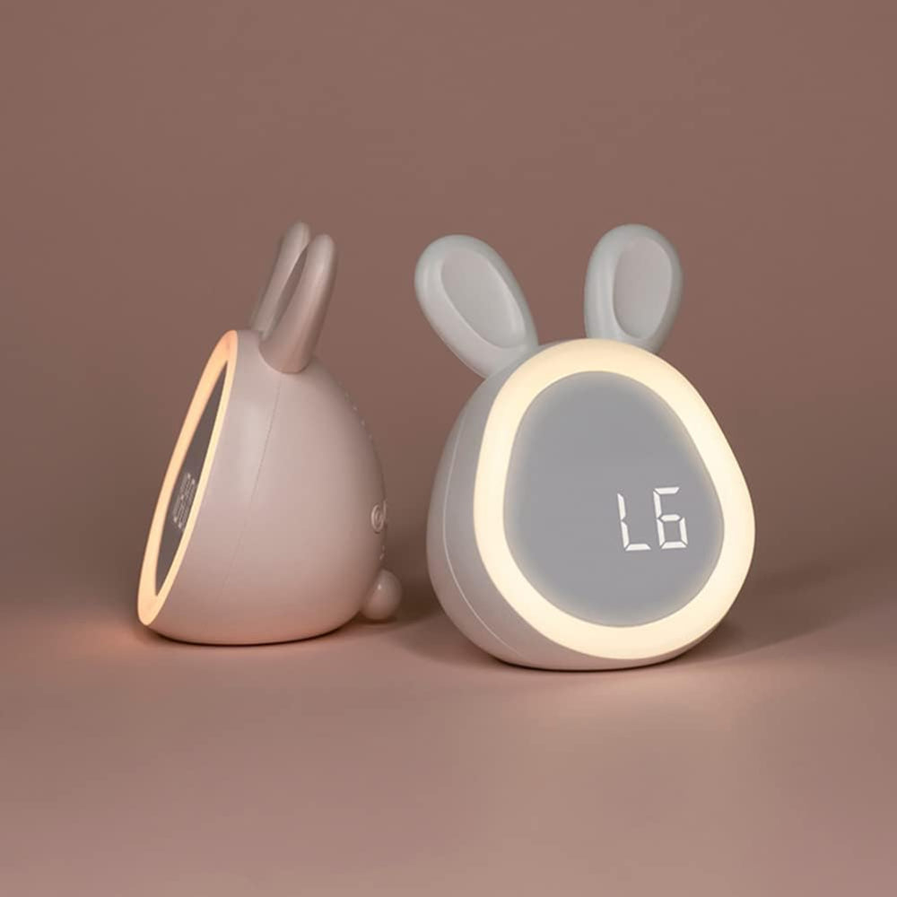 Kids Bunny LED Alarm Clock with Night Light