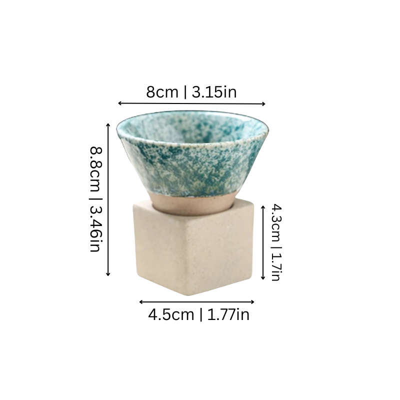 2-Piece Glazed Ceramic-Style Mug Set