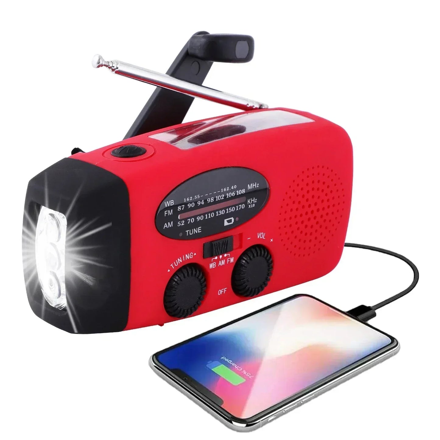 3-in-1 Emergency Radio – Flashlight, Power Bank & Power Outage Safety