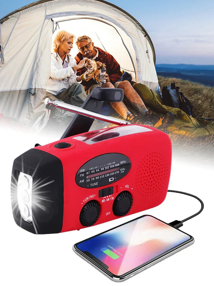 3-in-1 Emergency Radio – Flashlight, Power Bank & Power Outage Safety