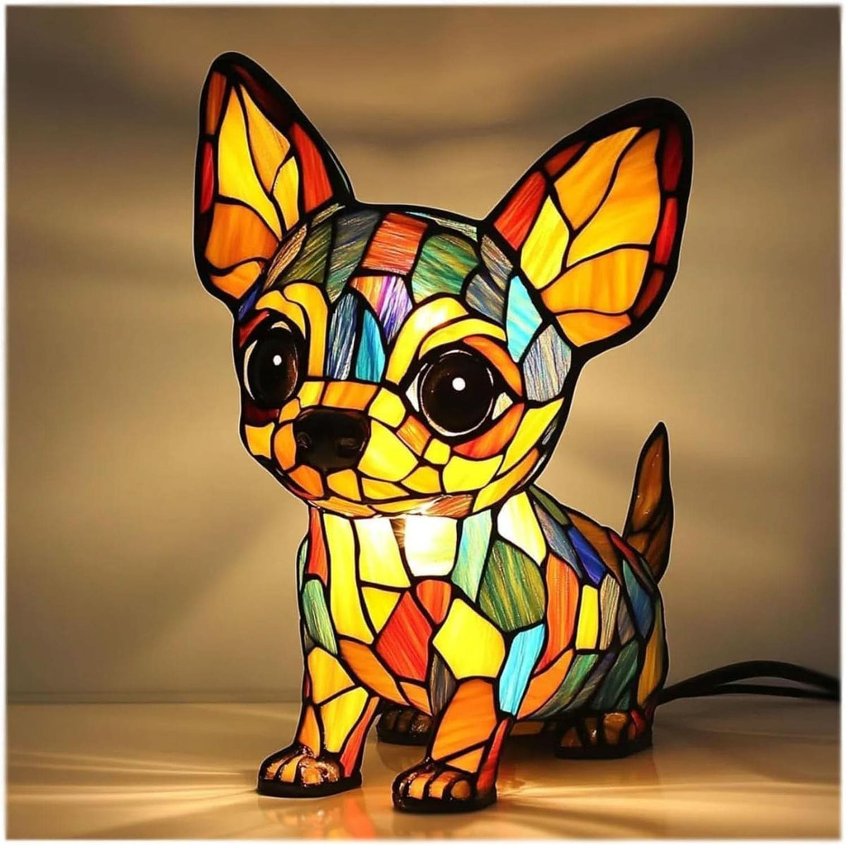 USB Dog Breed LED Night Light - 6 Inch Warm Accent Lamp