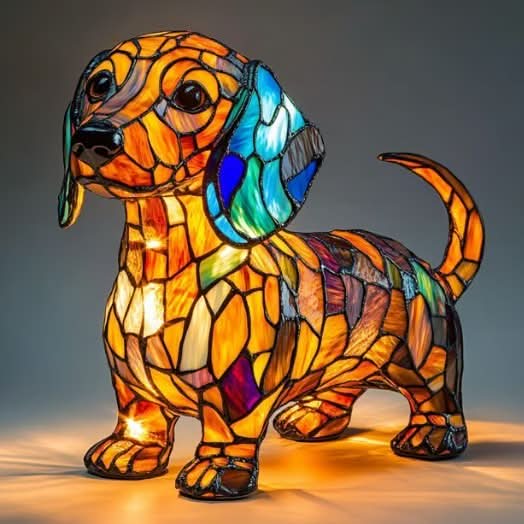 USB Dog Breed LED Night Light - 6 Inch Warm Accent Lamp
